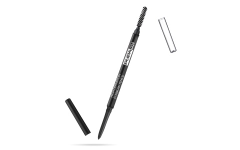 PUPA Milano High Definition Eyebrow Pencil 004 Extra Dark - Matita Automatica Waterproof con Pettinino, 0,09 g