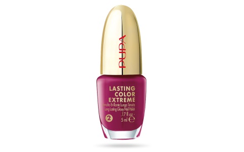 PUPA Milano Smalto Lasting Color Extreme 022 Red Berry 6 ml - Smalto Brillante a Lunga Tenuta con Sistema Innovativo in 3 Step