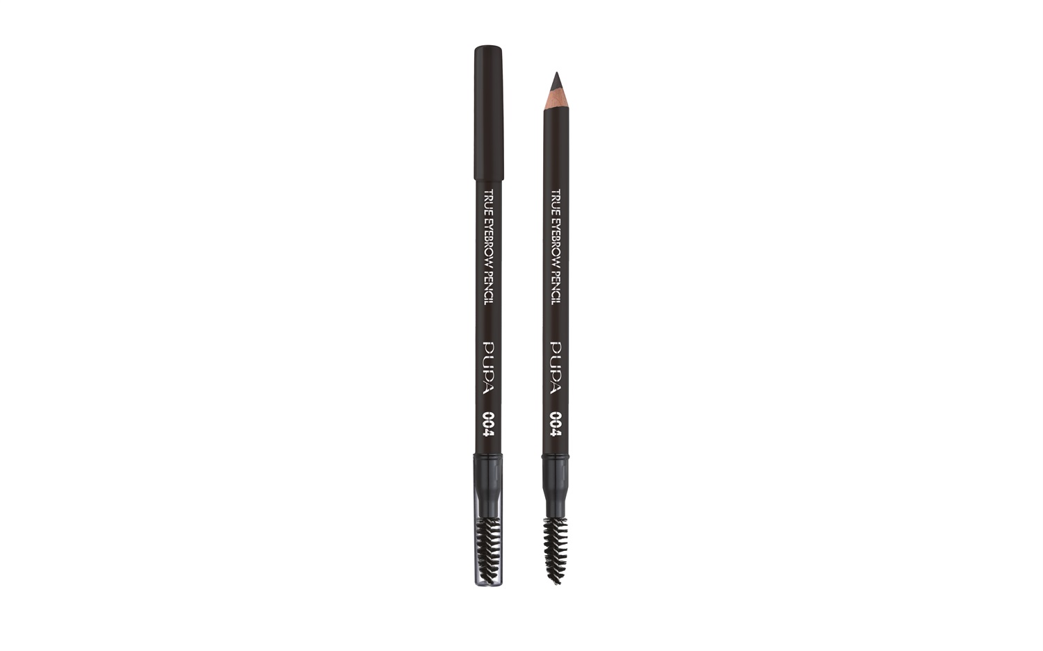 PUPA True Eyebrow Pencil 004 Extra Dark - Matita per Sopracciglia Waterproof a Lunga Tenuta con Effetto Pieno e Pennino