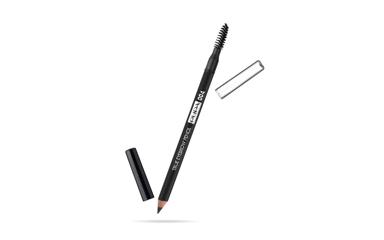 PUPA True Eyebrow Pencil 004 Extra Dark - Matita per Sopracciglia Waterproof a Lunga Tenuta con Effetto Pieno e Pennino