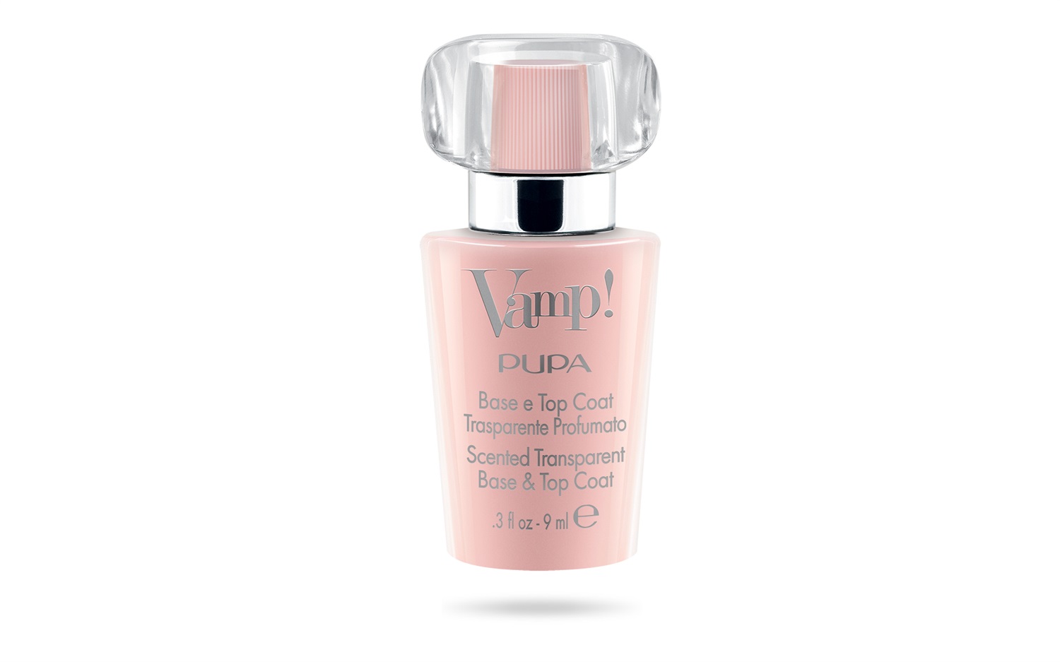 PUPA Milano Vamp! Base & Top Coat Trasparente Profumato Fragranza Rosa 9ml