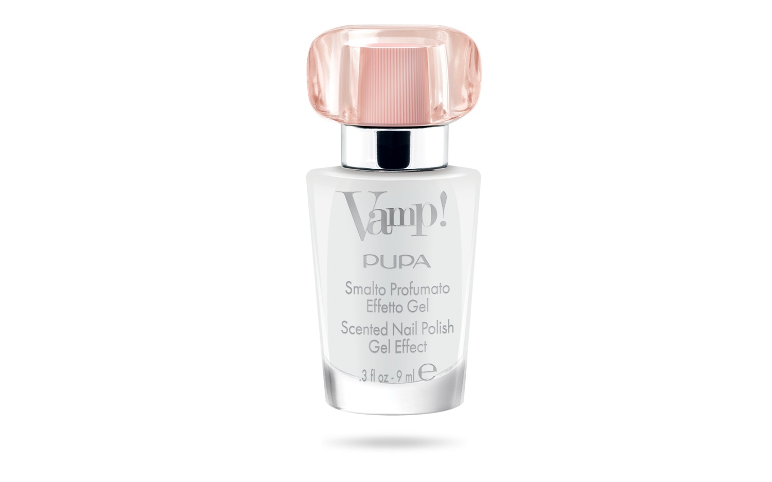 PUPA Milano Vamp! Smalto Profumato Effetto Gel 101 Delicate White 9ml - Fragranza Rosa
