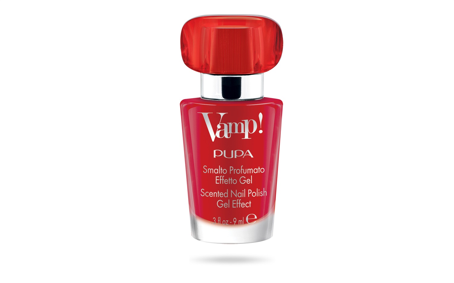 PUPA Milano Vamp! Smalto Profumato Effetto Gel 203 Sensual Red 9ml - Brillantezza estrema e fragranza