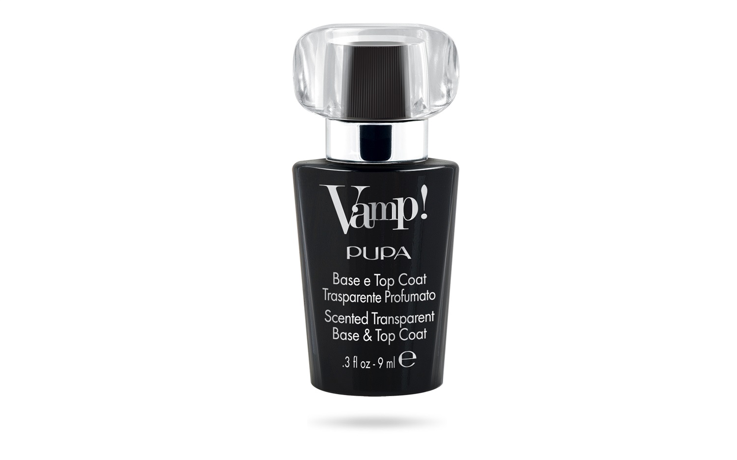 PUPA Vamp! Base e Top Coat Trasparente Profumato 300 - 9ml, Protezione e Effetto Gel