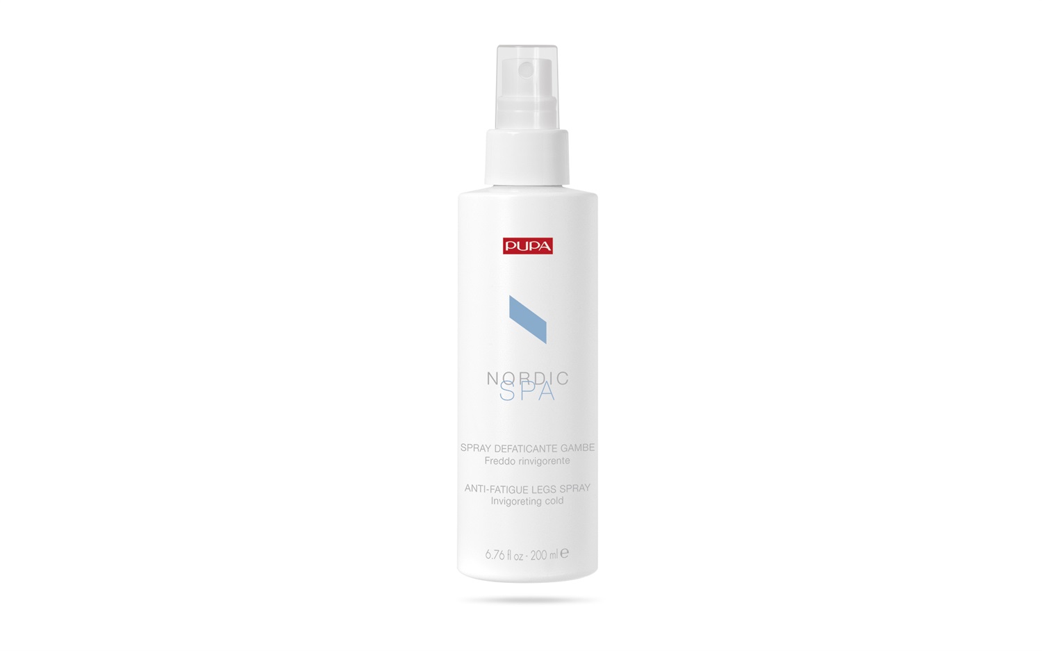 PUPA Milano Nordic SPA Spray Defaticante Gambe 200 ml - Latte spray rinfrescante con effetto freddo per gambe stanche