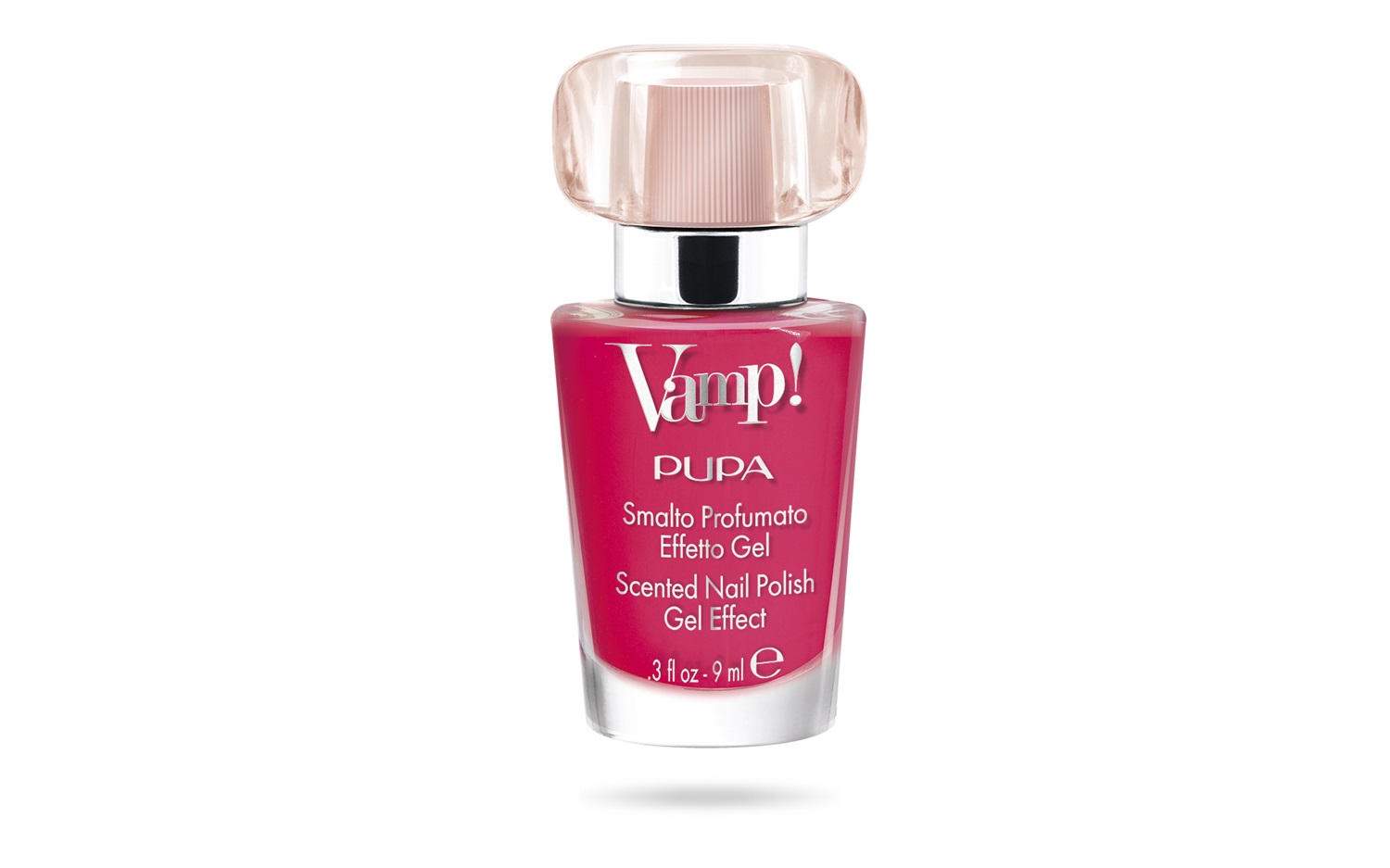 Pupa Vamp! Smalto Profumato Effetto Gel 108 Bright Fuchsia 9ml - Fragranza Rosa, Finish Brillante