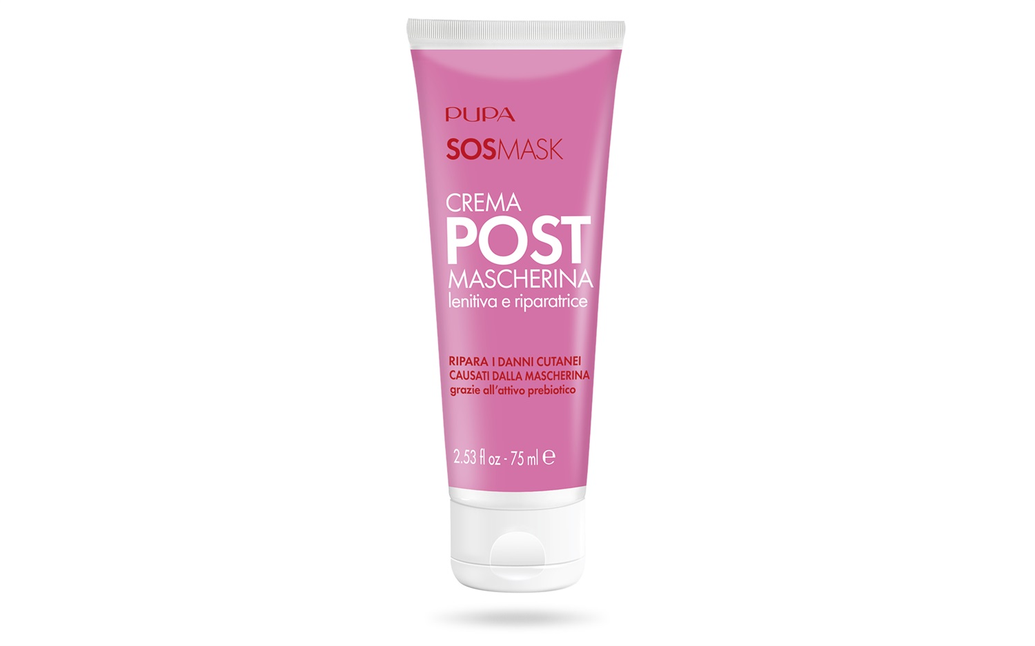 PUPA Milano SOS Mask Crema Post Mascherina 75ml - Crema lenitiva e riparatrice per pelle stressata, con prebiotici e oli naturali