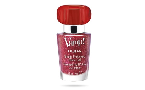 PUPA Milano Vamp! Smalto 207 Twinkle Ruby 9ml - Colore Intenso e Brillante con Finitura Ultra-Lucida