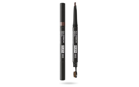 Pupa Full Eyebrow Pencil 003 Dark Brown - Matita Sopracciglia Automatica con Punta Triangolare, Effetto Riempitivo Istantaneo e Finish Naturale