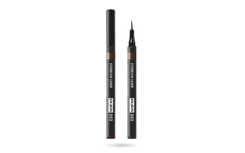 PUPA Milano Eyebrow Liner 003 Dark Brown - Pennarello Sopracciglia Effetto Microblading con Punta Ultra Sottile - 1,1 ml