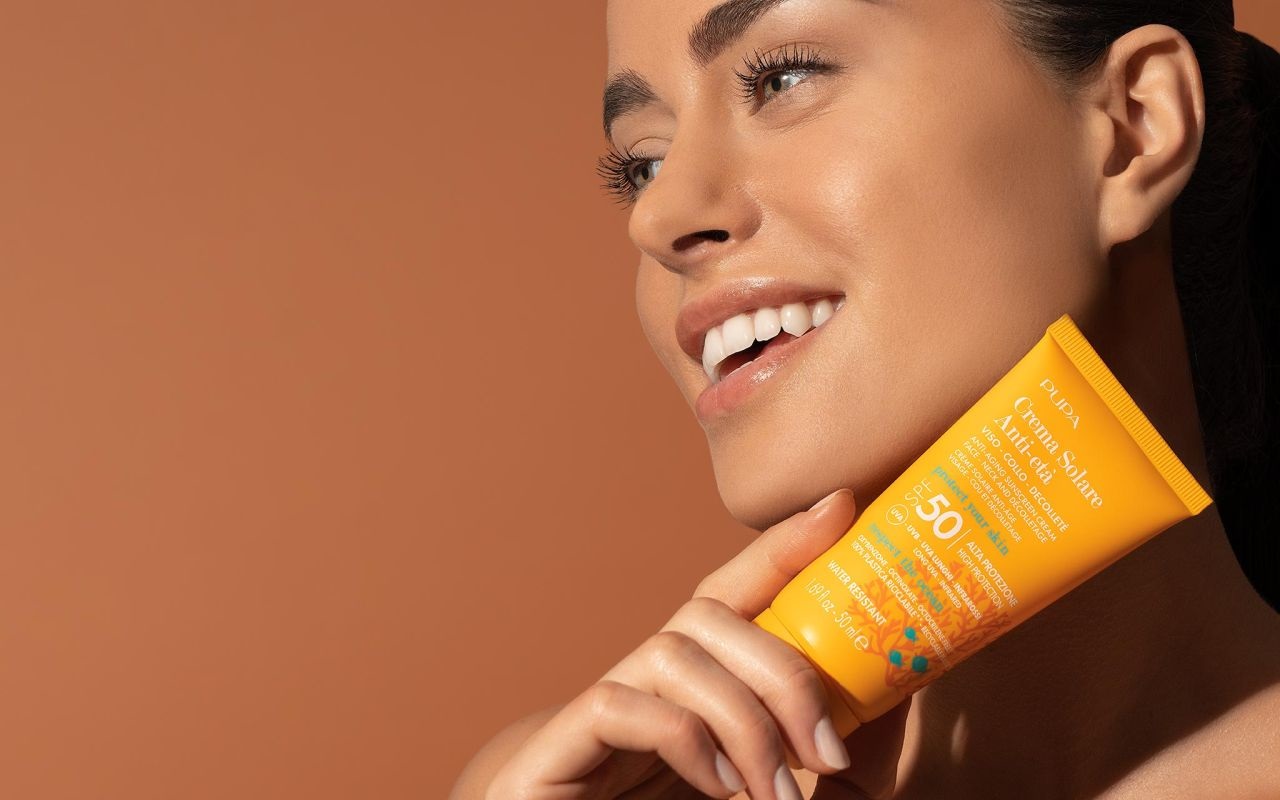 Pupa Crema Solare Anti-Età SPF50 50ml - Viso, Collo e Decolleté, Formula Clean senza Microplastiche