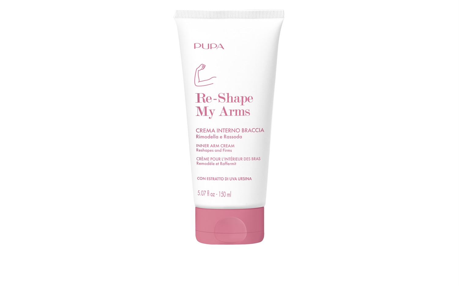 PUPA Re-Shape My Arms Crema Interno Braccia 150ml - Crema-gel Rassodante con 97% Ingredienti Naturali
