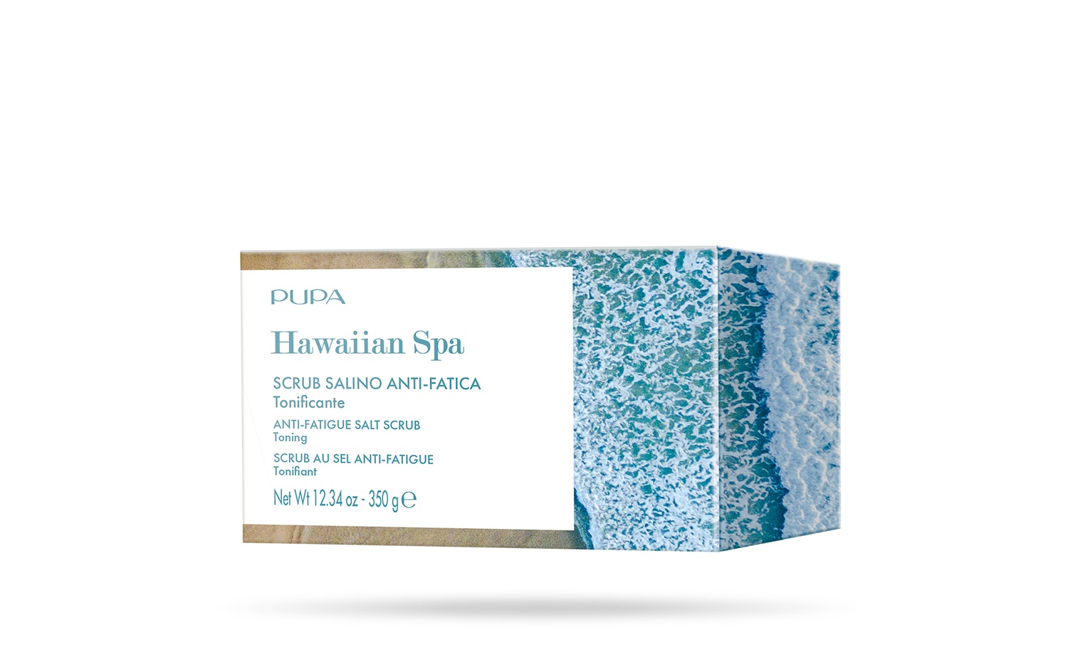 PUPA Hawaiian Spa Scrub Salino Anti-Fatica Tonificante 350 g - Con Sale Verde delle Hawaii ed Estratto di Bamboo
