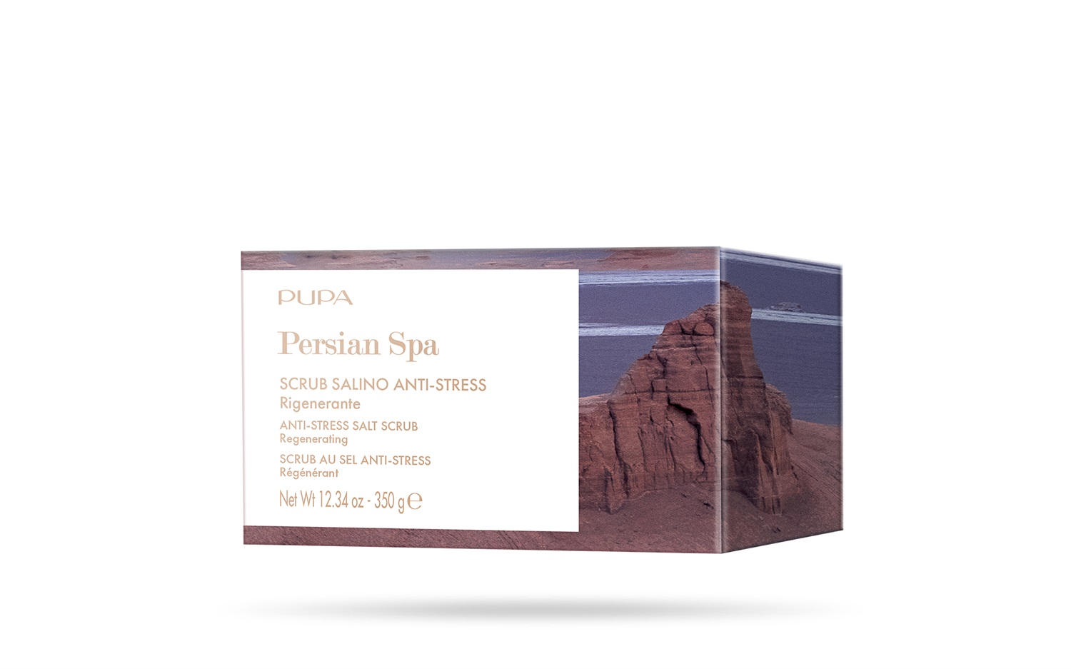 PUPA Milano Persian Spa Scrub Salino Anti-Stress Rigenerante 350 g - Scrub Corpo con Sale Blu di Persia ed Estratto di Fiordaliso