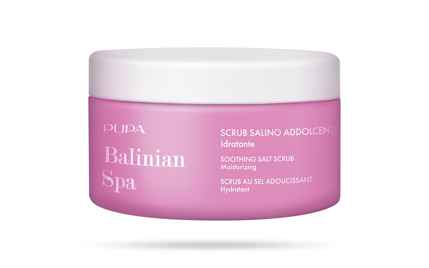 PUPA Milano Scrub Salino Balinian Spa 350 g - Scrub corpo addolcente, idratante ed esfoliante con Sale Bianco di Bali ed Estratto di Ninfea