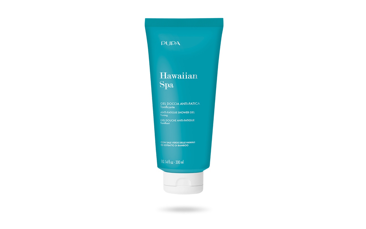 PUPA Hawaiian Spa Gel Doccia Anti-Fatica Tonificante 300 ml - Arricchito con Sale Verde delle Hawaii ed Estratto di Bamboo