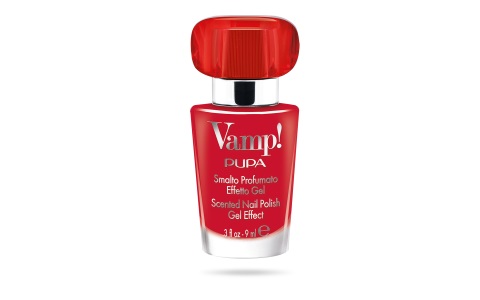 Pupa Vamp! Smalto Profumato Effetto Gel 211 Scarlet Red 9ml - Fragranza Eau de Parfum, Effetto Plumping e Brillantezza Estrema