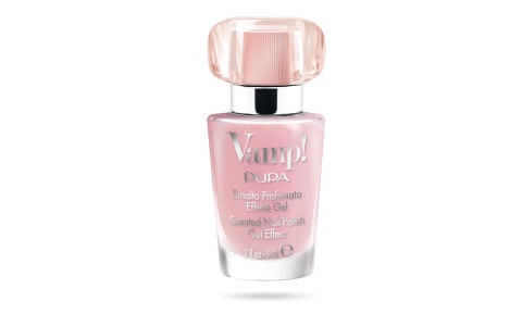 PUPA Vamp! Smalto Profumato Effetto Gel 121 Candy Rose 9ml - Fragranza Rosa, Effetto Plumping e Brillantezza Estrema