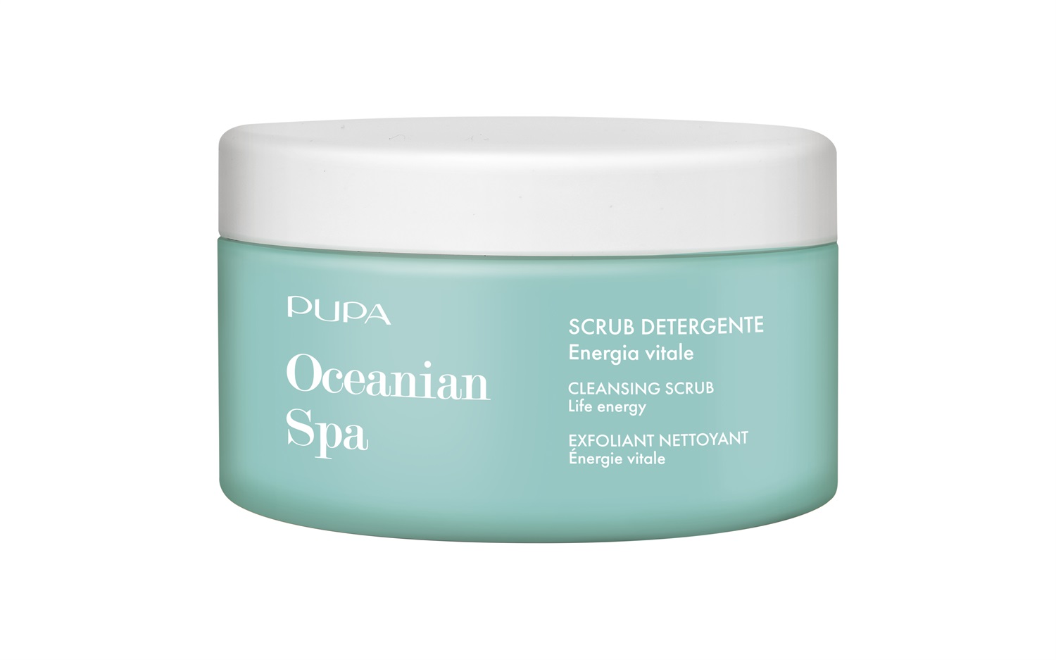 PUPA Oceanian Spa Scrub Detergente Corpo Esfoliante e Idratante 250 ml con Zucchero e Olio di Cocco