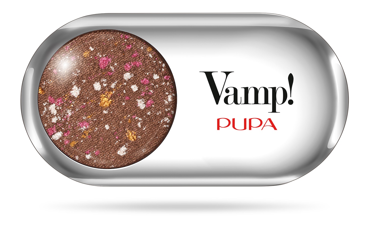 PUPA Milano Vamp! Gems Ombretto 403 Fancy Brown 1.5g - Alta Pigmentazione, Finish Satinato e Opaco, Facile da Sfumare