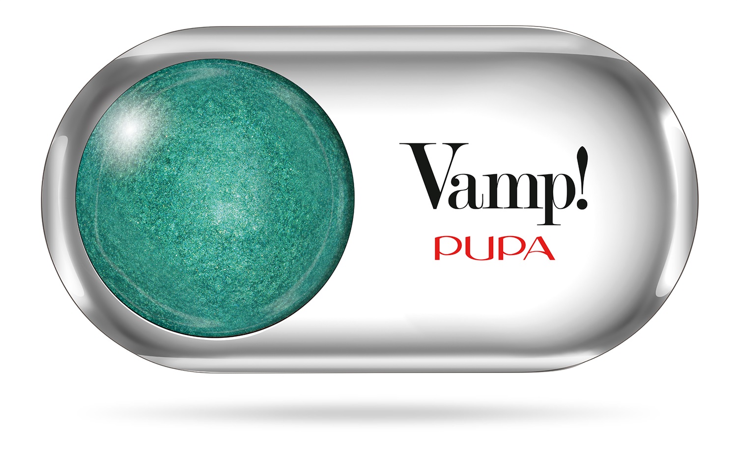 PUPA Vamp! Wet&Dry Ombretto 303 True Emerald 1g - Alta Pigmentazione, Finish Luminoso e Opaco, Inclusa Trousse con Applicatore
