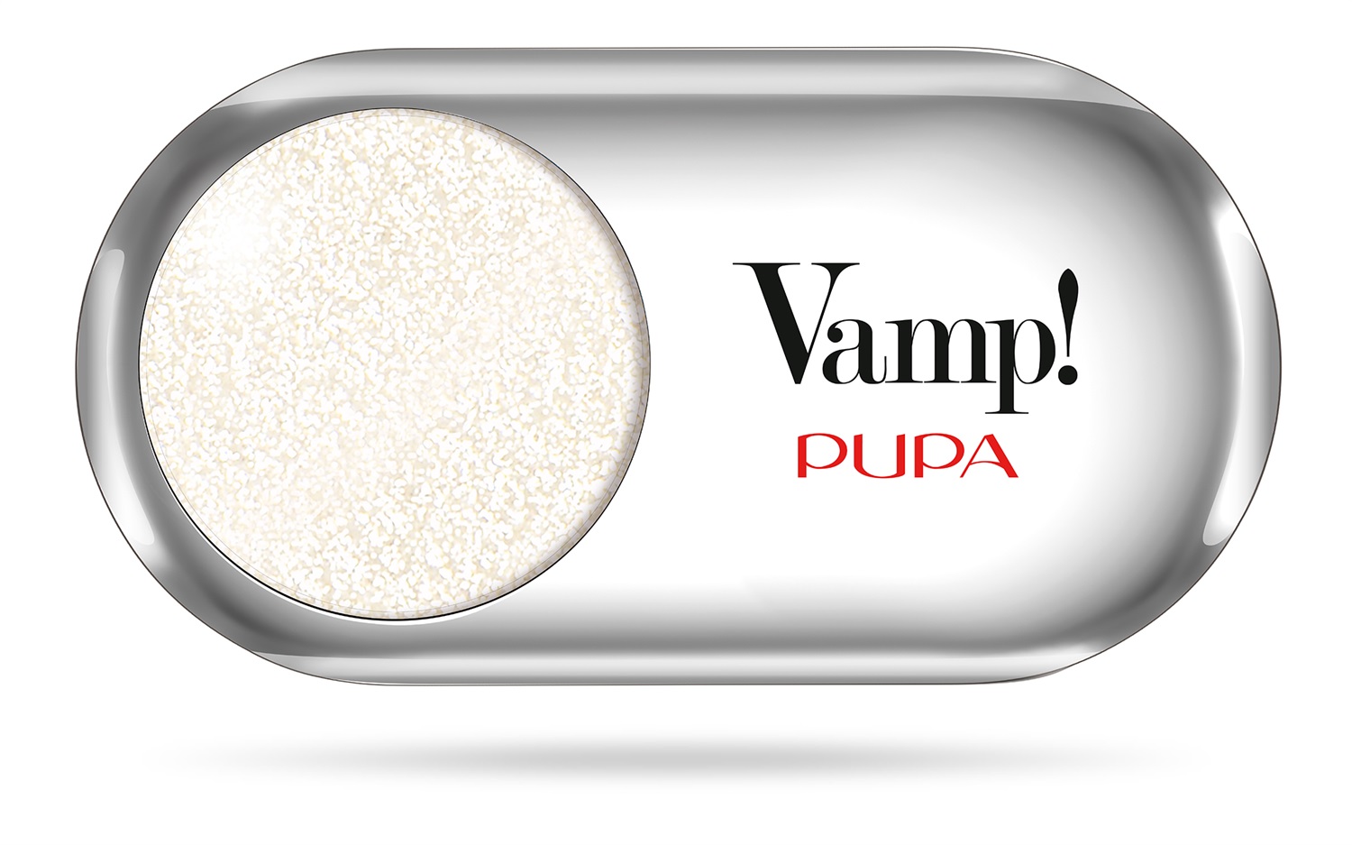 PUPA Milano Vamp! Top Coat Ombretto 200 Sparkling Platinum 1g - Alta Pigmentazione, Effetto Brillante e Traslucente