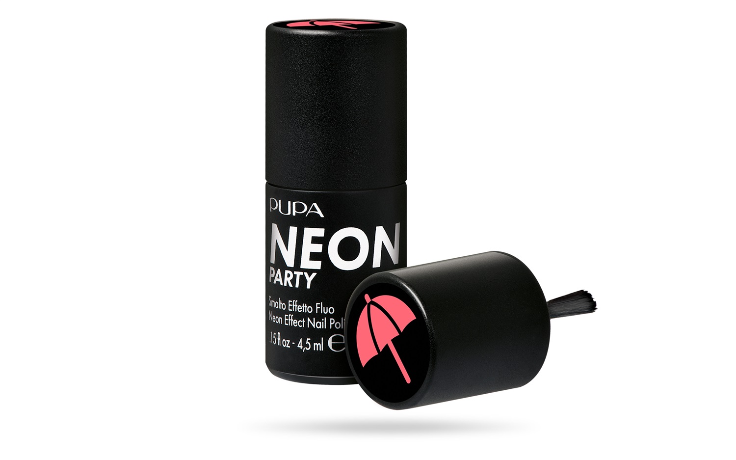 PUPA Milano Neon Party Smalto Effetto Fluo 900 - On The Beach Pink 4.5 ml, Finish Luminoso-Brillante