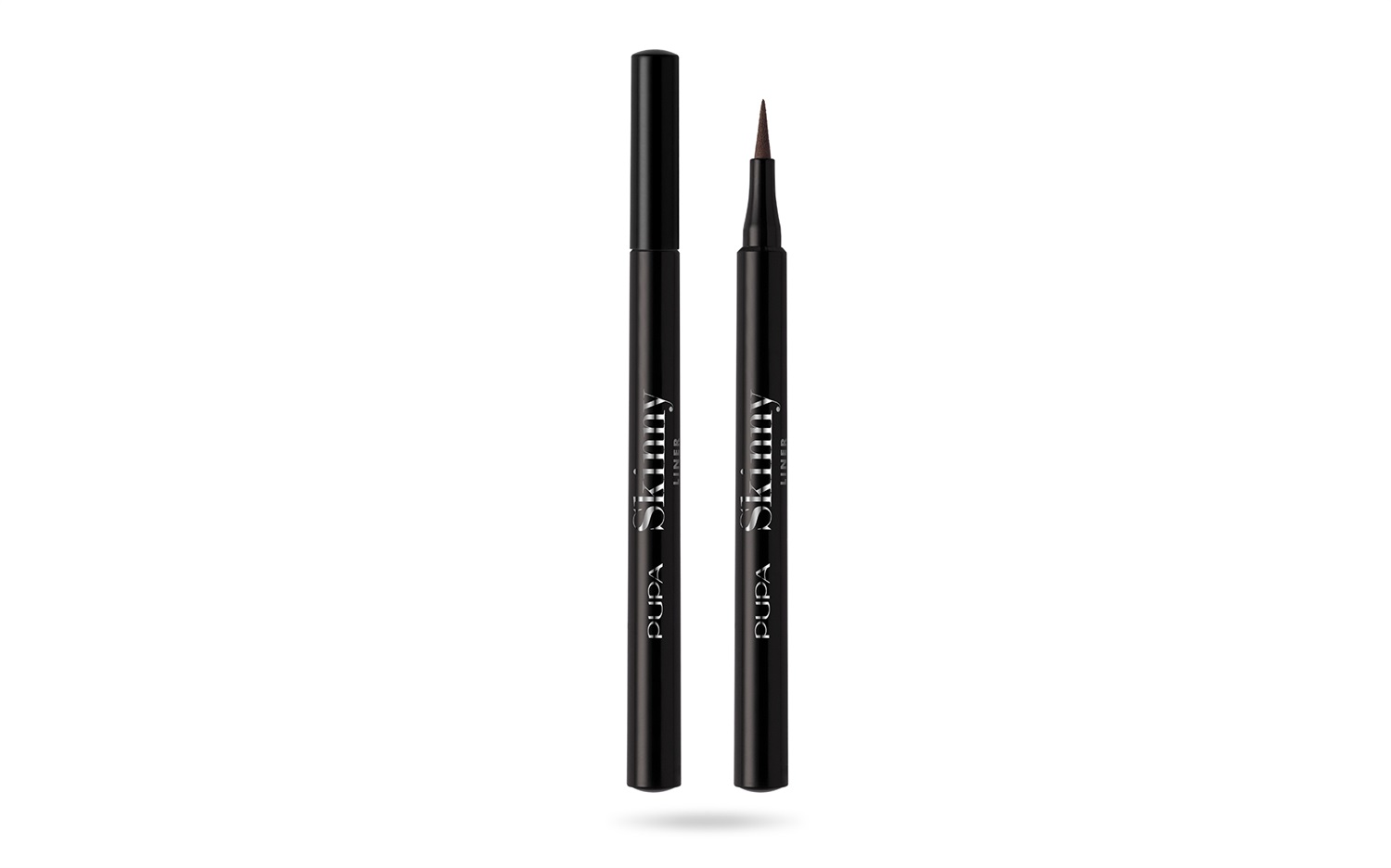 PUPA Skinny Liner Eyeliner Ultra Slim Brown 1 ml - Punta in Feltro per Tratti Sottili e Precisione Estrema