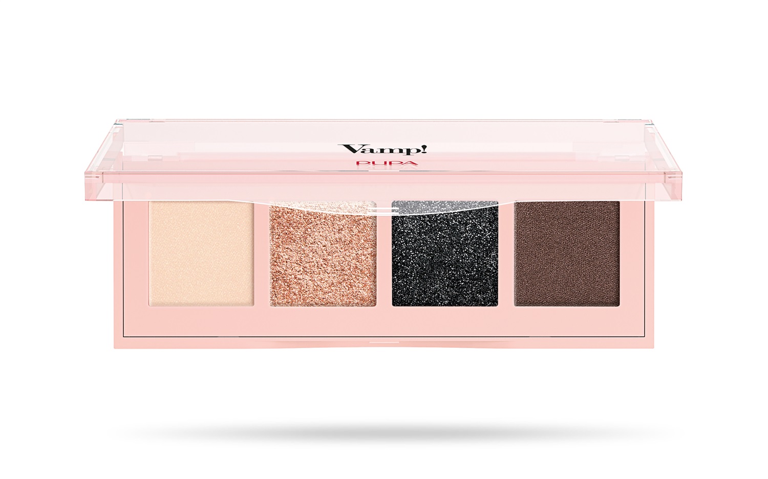 PUPA Milano Vamp! Palette 4 Ombretti 006 Deep Nude - 6 Mini Palette con Finish Matt, Satinato e Metallico