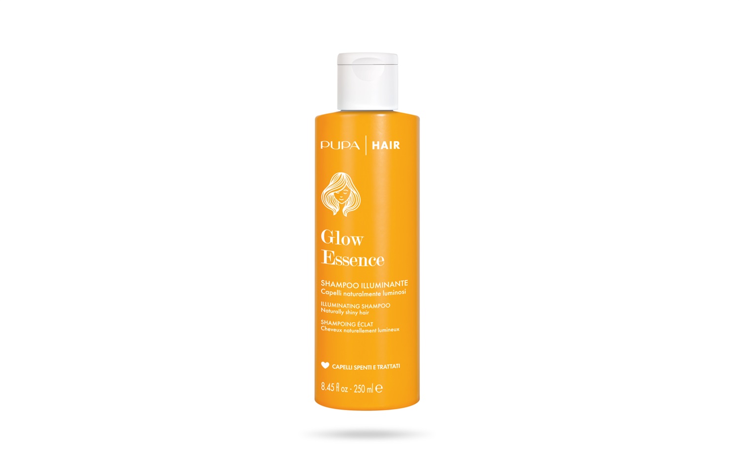 PUPA Glow Essence Shampoo Illuminante 250 ml - Deterge e Dona Lucentezza con Olio di Cocco, Primula e Monoi