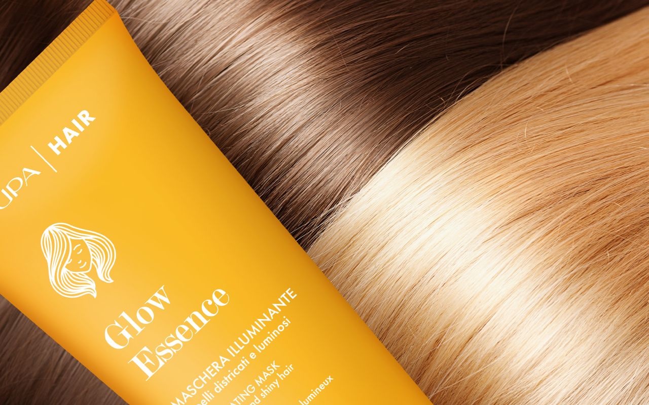 PUPA Milano Glow Essence Maschera Illuminante 200 ml - Districa, Nutre e Dona Lucentezza con Olio di Cocco e Olio di Argan