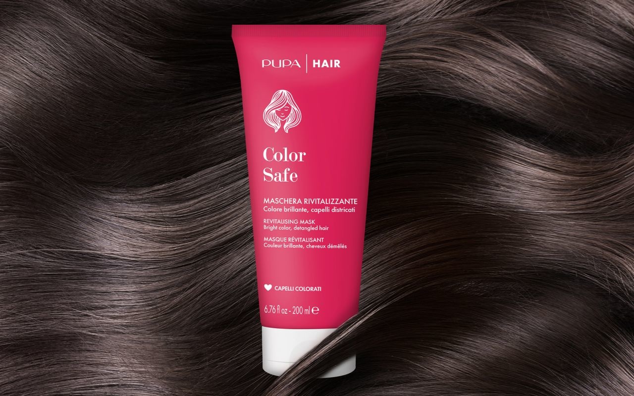 PUPA Milano Color Safe Maschera Rivitalizzante 200 ml - Nutriente per Capelli Colorati, Protezione Colore, Estratto di Semi di Girasole