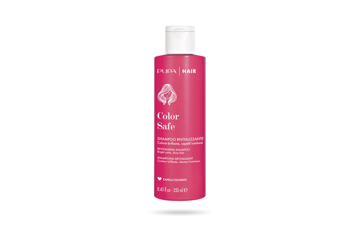 PUPA Milano Color Safe Shampoo Rivitalizzante 250 ml - Deterge, Protegge il Colore e Favorisce Brillantezza per Capelli Colorati