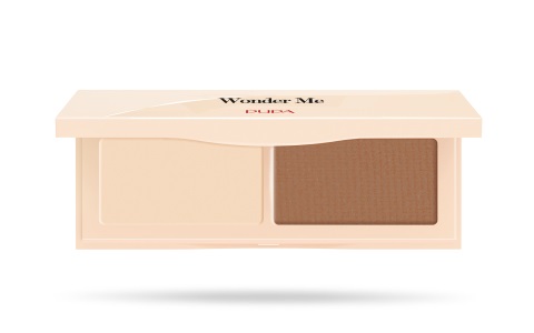 PUPA Milano Wonder Me Natural Sculpt 001 Light Skin - Polvere Viso Duo Contouring 8g per un Contouring Naturale