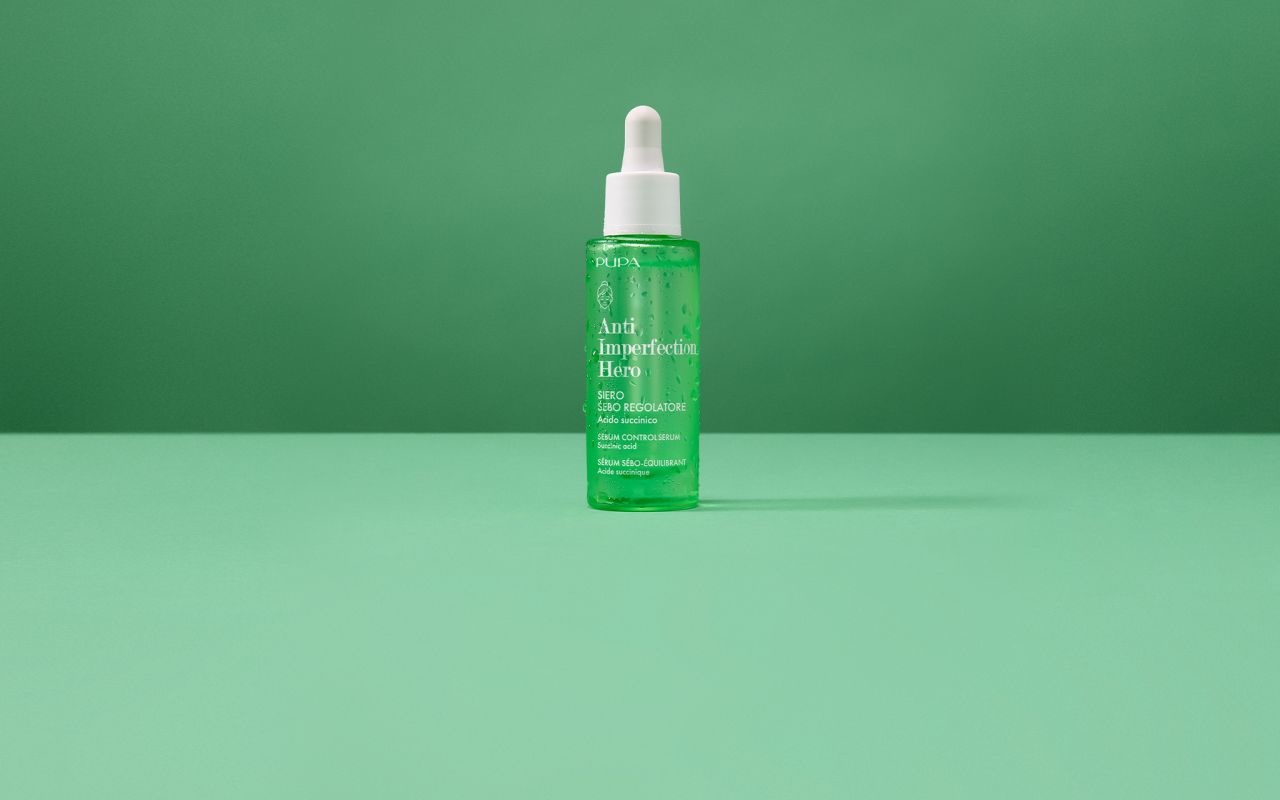Pupa Anti-Imperfection Hero Siero Sebo Regolatore 30ml - Siero Fluido con Acido Succinico e 95% Ingredienti Naturali per Pelle Sensibile e Universale