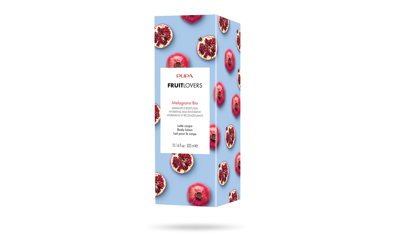PUPA Fruit Lovers - Latte Corpo Melagrana Bio 300 ml - Idratante e Restitutivo con Attivi di Frutta Biologica