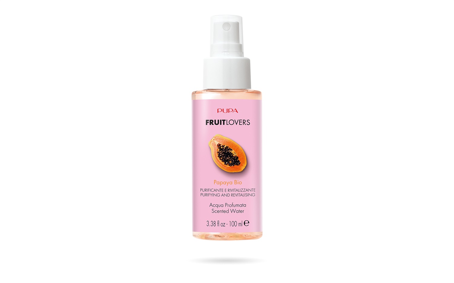 PUPA Milano Fruit Lovers Acqua Profumata Bio Papaya 100ml - Purificante e Rivitalizzante con Estratto di Papaya da Agricoltura Biologica