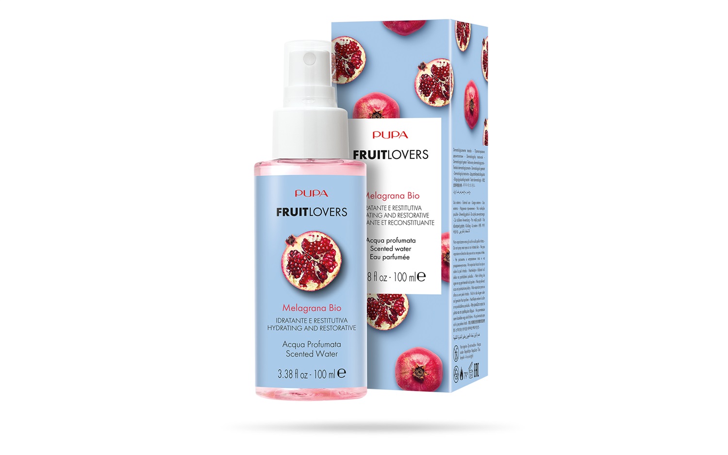 PUPA Milano Fruit Lovers Acqua Profumata Melagrana Bio 100 ml - Idratante e Rigenerante