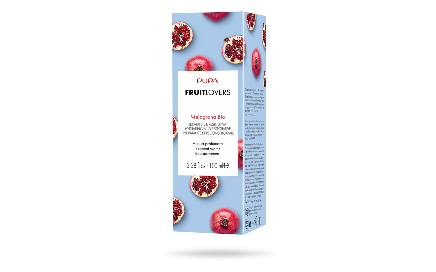 PUPA Milano Fruit Lovers Acqua Profumata Melagrana Bio 100 ml - Idratante e Rigenerante