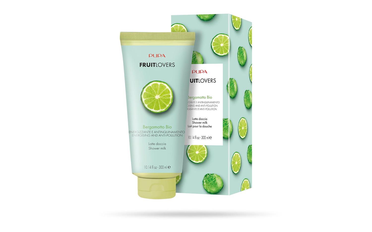 PUPA Milano Fruit Lovers - Latte Doccia Bergamotto 300 ml - Rinfrescante e Idratante con Ingredienti Naturali