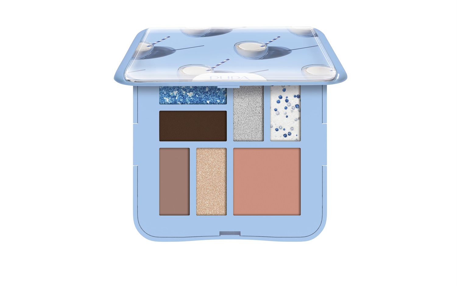 PUPA Palette S Breakfast Lovers 007 Milky - 8g, 4 Ombretti Matt & Satin, 1 Fard, 2 Special Effect, Formule Clean