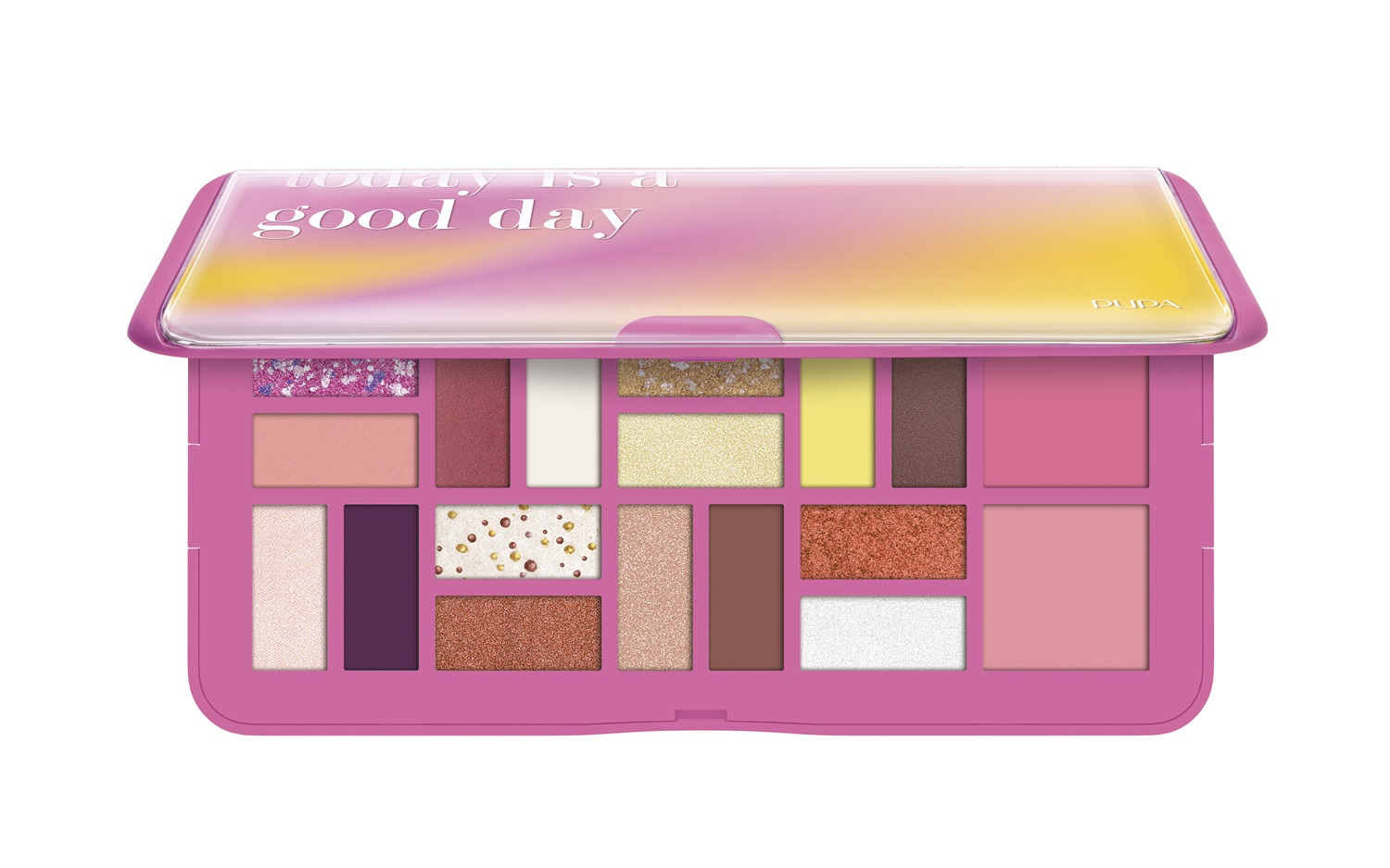 PUPA Milano Palette Life In Color L 002 Pink - 12 Ombretti Matt & Satin, 2 Fard, 4 Special Effects, Formule Clean