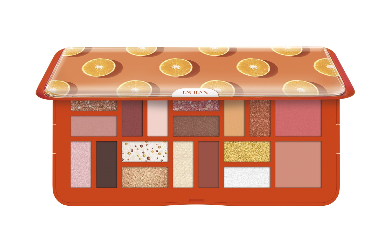 PUPA Milano Palette L Breakfast Lovers 008 Vitaminic - Palette multifinish 20g con 12 Ombretti MATT & SATIN, 2 Fard e 4 Special Effect, formule clean e packaging innovativo