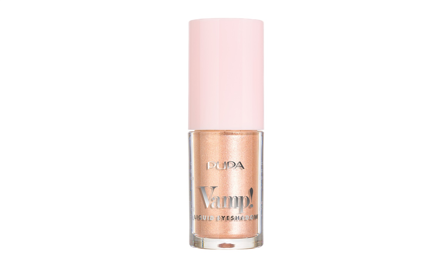 Pupa Vamp! Ombretto Liquido 005 Champagne - 4 ml, Finish Scintillante e Matt, Texture Leggera e Super Aderente, Applicazione Facile e Veloce