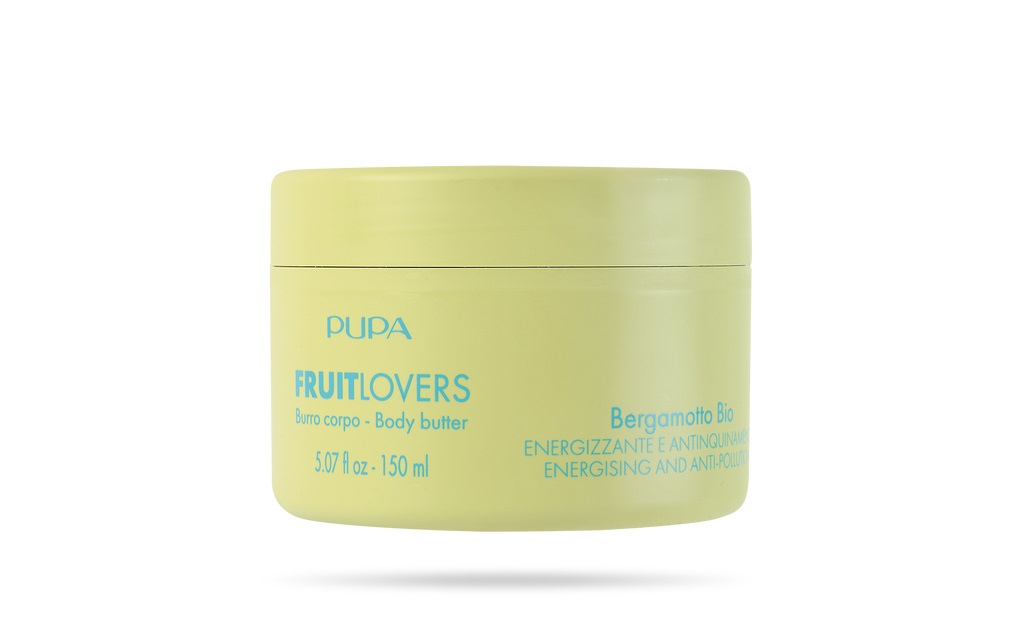 PUPA Milano Fruit Lovers Burro Corpo Bergamotto Bio 150ml - Idratazione Profonda, Energizzante e Antinquinamento