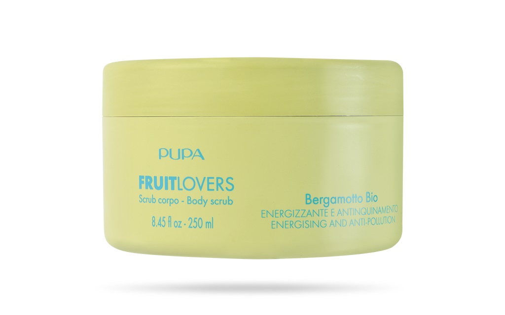 PUPA Milano Fruit Lovers Scrub Corpo Bergamotto Bio 250ml - Emulsione in gel energizzante ed esfoliante per tutti i tipi di pelle
