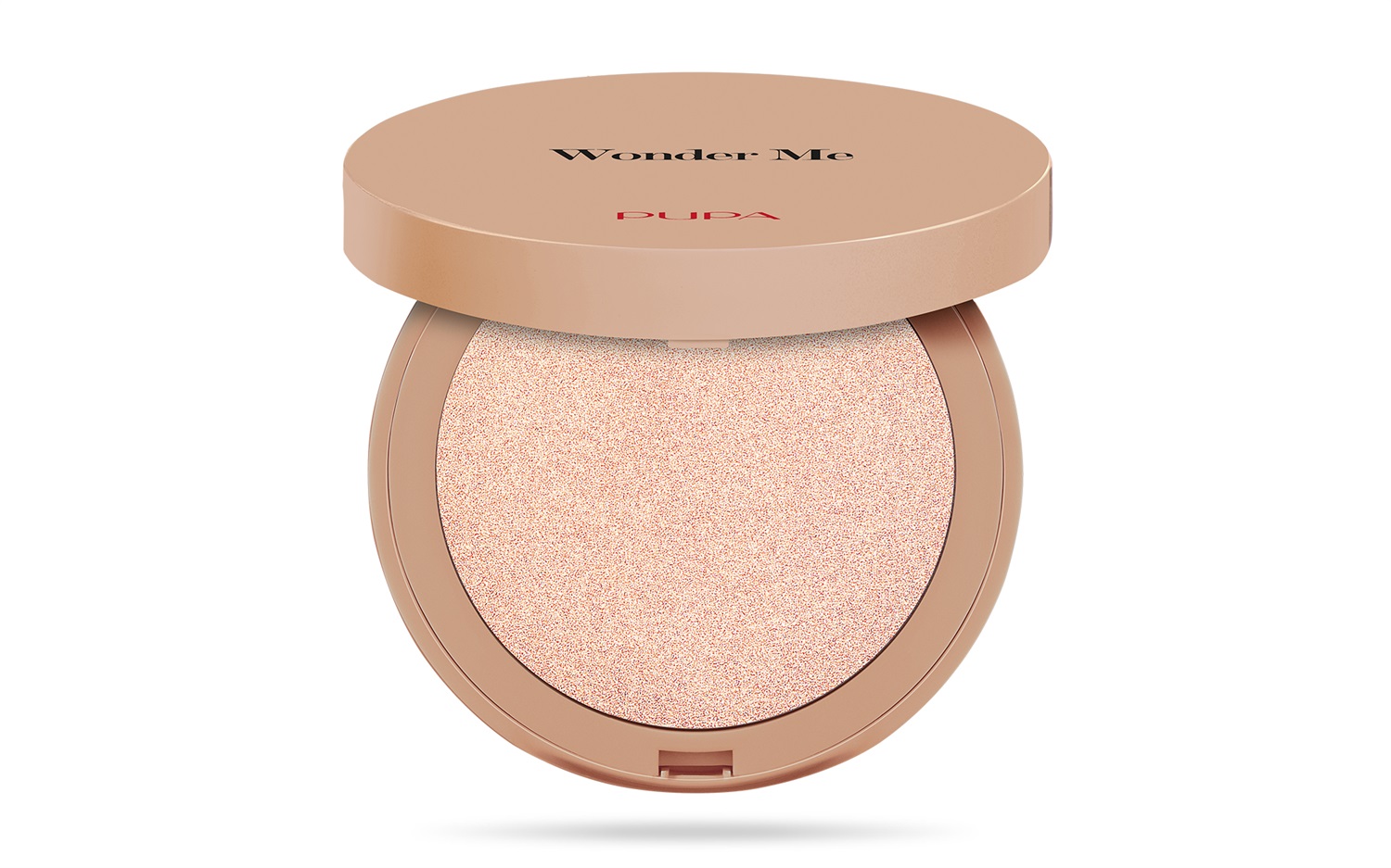PUPA Milano Wonder Me Glow Illuminante Compatto Viso 101 - Rose Gold, 7,5 g, Texture Impalpabile e Zero Effetto Polvere