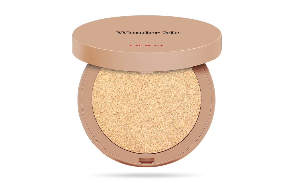 PUPA Milano Wonder Me Glow Illuminante Compatto Viso 102 Pure Gold 7.5g - Texture Impalpabile e Leggera