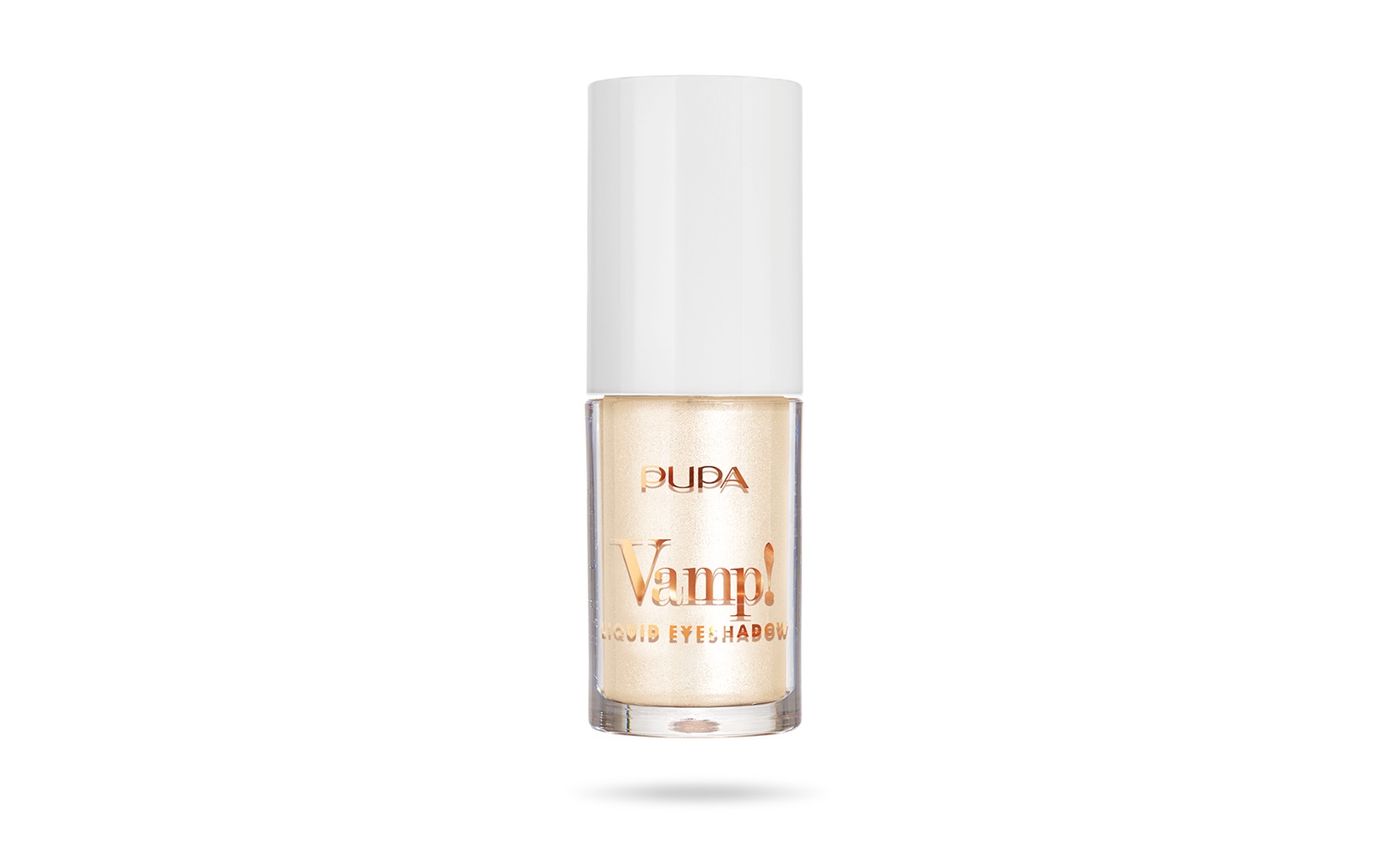 PUPA Shine Bright Vamp! Ombretto Liquido 015 - Sunrise Gold, 4 ml, Brillante, Facile Applicazione, Lunga Tenuta