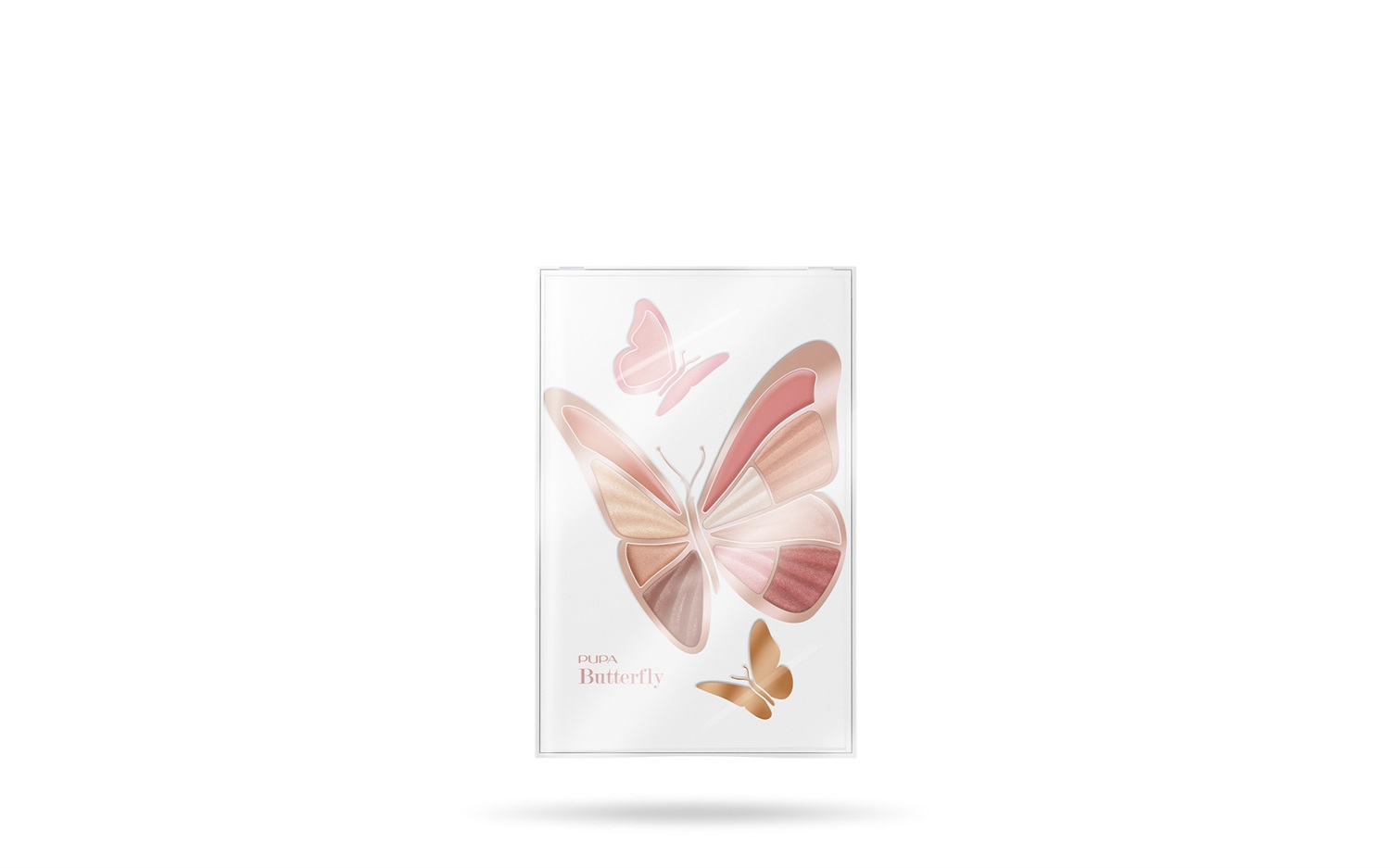 Pupa Butterfly Cofanetto Make-up Trucco Occhi e Labbra - 6 Ombretti Compatti, 2 Ombretti in Crema, 2 Rossetti, 1 Gloss